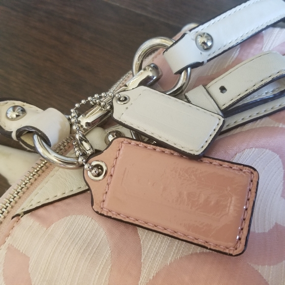 Pink Coach Op Art Crossbody Satchel - Picture 12 of 12